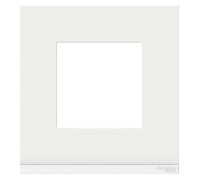 Рамка однопостовая стекло белое Unica NEW Pure Schneider