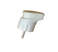 Вилка с заземлением угловая белый DE-PA 11135 WHITE