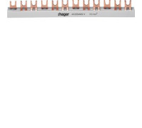 Шина сполучна вилкова 2-полюсна 63A 57 модулів 10мм2 KDN263B Hager