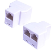 Перехідник комп'ютерний 1 гніздо - 2 гнізда 8р8с