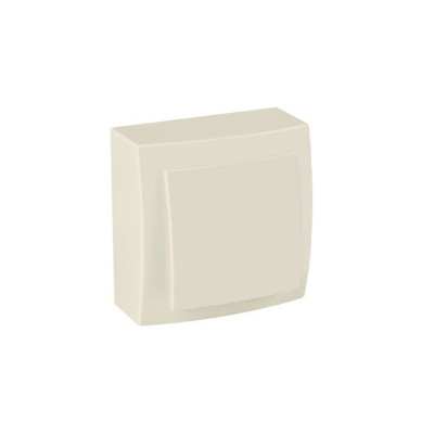 Выключатель накладной одноклавишный крем Nilson Themis