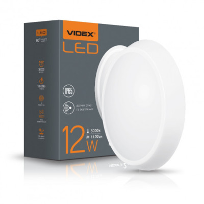 Светильник внешний LED  12W 5000K белый сенсорный 220V овал VIDEX