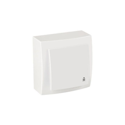 Кнопка звонок накладная Nilson Themis белый