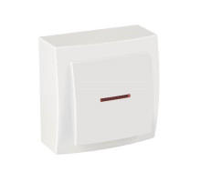 Выключатель накладной одноклавишный с подсветкой Nilson Themis белый