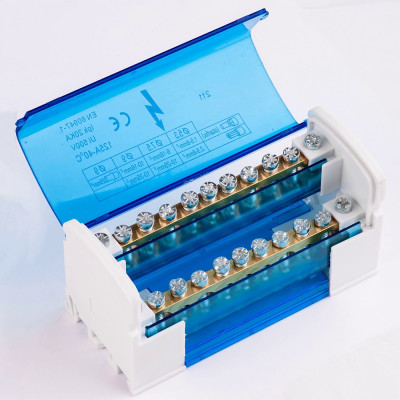 Шина нульова на Din-рейку в пластиковому корпусі 2х11 125А