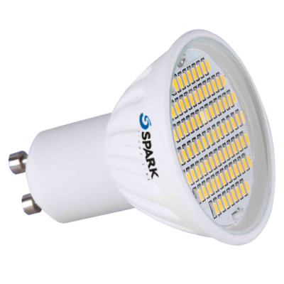 Лампи MR, капсули та рефлекторні Лампа світлодіодна LED Ceramics 82 SMD JDR 4W GU10 220V 6000K SPARK GU10-4W6000