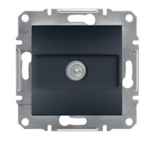Розетка ТВ концевая Asfora Schneider антрацит