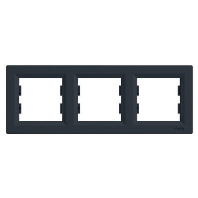 Рамка 3-пост. горизонтальна антрацит EPH5800371 Asfora Schneider