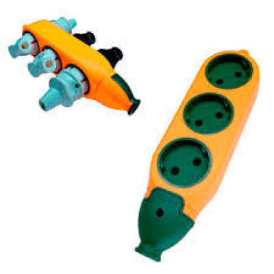 Колодка 3+3 гнезда без заземления Ж/З