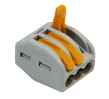 Клема швидкого монтажу триконтактна 0.08-2.5 мм2 4мм2 WAGO