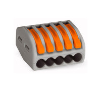 Клемма быстрого монтажа пятиконтактная 0.08-2.5мм2 4мм2 WAGO