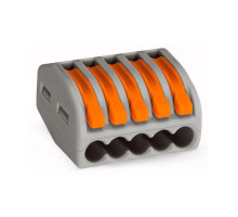 Клемма быстрого монтажа пятиконтактная 0.08-2.5мм2 4мм2 WAGO