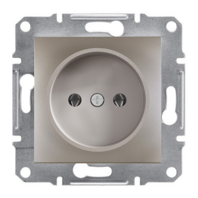 Розетка без заземления Asfora Schneider бронза