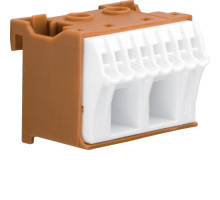Блок фазових клем 2x16мм2+8x4мм2 ширина 45мм Hager QiuckConnect KN10P