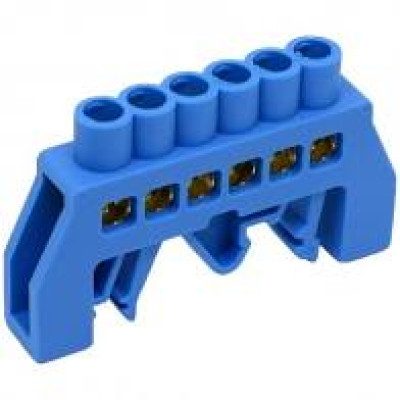 Шина нулевая 6 отверстий ИЗОЛИРОВАННАЯ