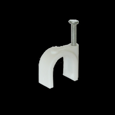 Скоба (кліпса) кабельна кругла R-12 (100 шт)