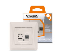 Розетка компьютерная CAT6 кремовая VIDEX BINERA