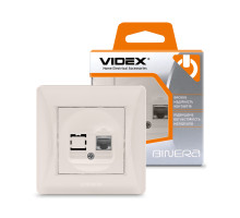 Розетка компьютерная CAT6 кремовая VIDEX BINERA