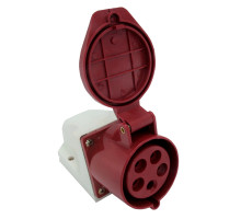 Розетка стаціонарна наружна 124 32А 380В 3Р+Е IP44