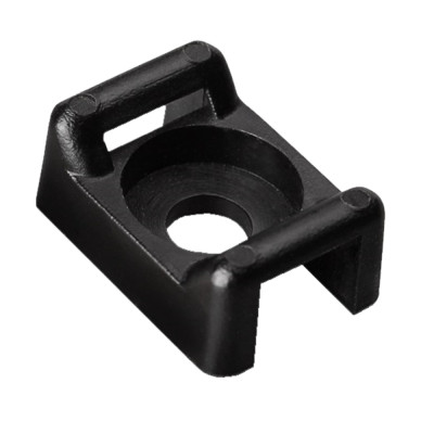 Майданчик під гвинт під стяжку до 8мм 22x16,2 чорна (100шт) Takel 502257