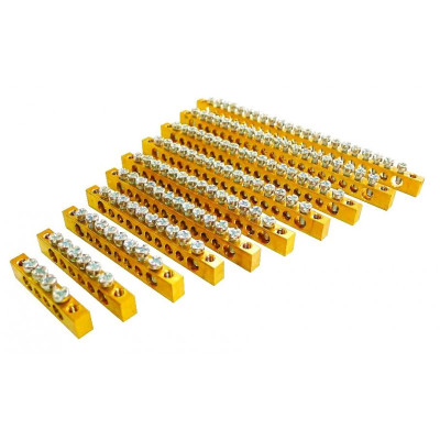 Шина нульова 14/2 6х9 під 2 гвинти неізольовані