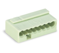 Клемма восьмиконтакная для распределительных коробок универсальная 0.5 - 0.75 мм2 светло серый WAGO