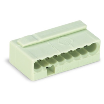 Клемма восьмиконтакная для распределительных коробок универсальная 0.5 - 0.75 мм2 светло серый WAGO