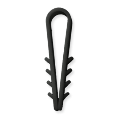 Крепёж елочка (круглый) Ø 8 черный 100шт.