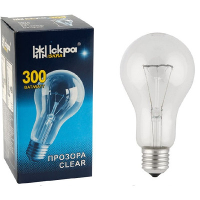 Лампа накаливания Іскра 300 Вт Е27 индивидуальная упаковка
