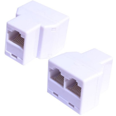 Переходник компьютерний 1 гнездо - 2 гнізда 8р8с