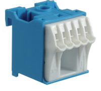 Блок N-клема 1x16мм2+5x4мм2 ширина 30мм Hager QiuckConnect KN06N
