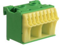 Блок PE-клема 2x16мм2+8x4мм2 ширина 45мм Hager QiuckConnect KN10E