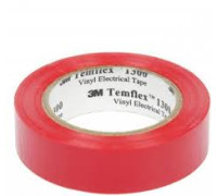 Ізоляційна стрічка Temflex 1300 ПВХ 20м*19мм*0,13мм 3М червона