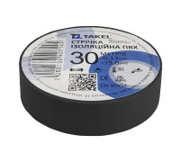 Ізоляційна стрічка 0,13мм  х 19мм х 20м, чорна 502652ч Takel