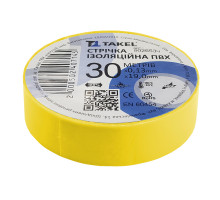 Ізоляційна стрічка 0,13мм х 19мм х 20м, жовта 502652ж Takel
