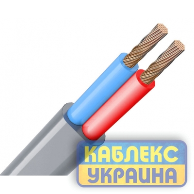 Кабель ВВГнг-LS-П (3-кл.) 2 х 2.5 мм² 1м СІРИЙ KUc14g-3225 КАБЛЕКС