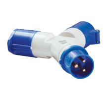 Адаптер двухлучевой 1012 2Р+Е 16А 250В IP44