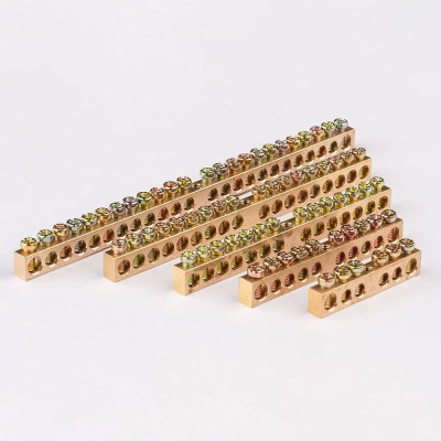 Шина нульова 10/1 6х9 під 1 гвинт неізольовані 502905 TAKEL