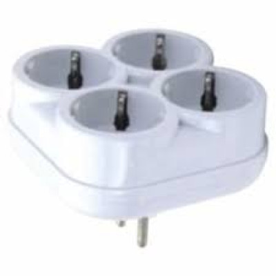 Четверник 4 гнезда с заземлением DE-PA