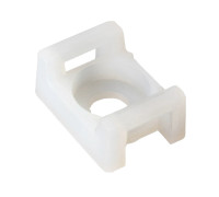 Площадка під гвинт для стяжки кабельної біла 9,4х15,2 (100шт) 502250 Takel