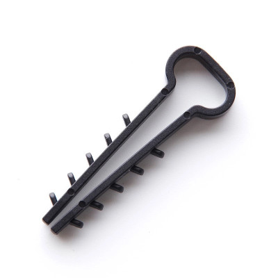 Кріплення ялинка (плаский) 2 (10х5мм) чорний 100шт. FT-105B APRO