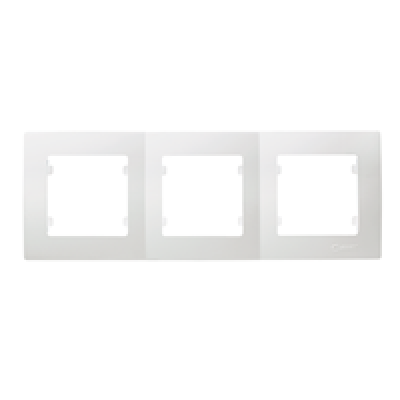 Рамка трехпостовая белый Makel Lillium Natural Kare