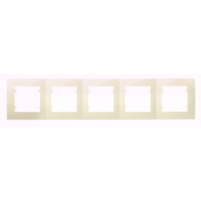 Рамка пятипостовая горизонтальная кремова Makel Lillium Natural Kare