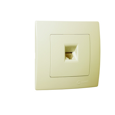 Розетка TF (телефоная) євро крем Makel Lillium Natural Kare