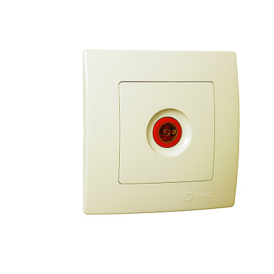 Розетка ТВ концевая кремова Makel Lillium Natural Kare