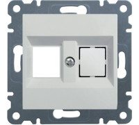 Панель двойная для RJ12/RJ45 тел./комп. белая Lumina Hager