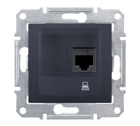 Механизм розетки RJ 45 категории 5Е неэкранированный UTP графит Sedna Schneider