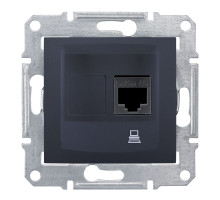 Механизм розетки RJ 45 категории 5Е неэкранированный UTP графит Sedna Schneider