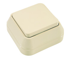 Выключатель одноклавишный кремовий ІР-20 Makel