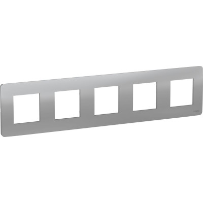 Рамка пятипостовая алюминий Unica New Studio Schneider